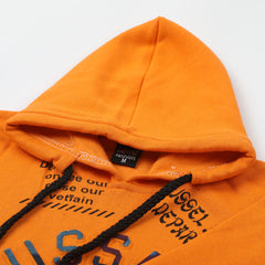 Boys Full Sleeves Pajama Suit - Orange