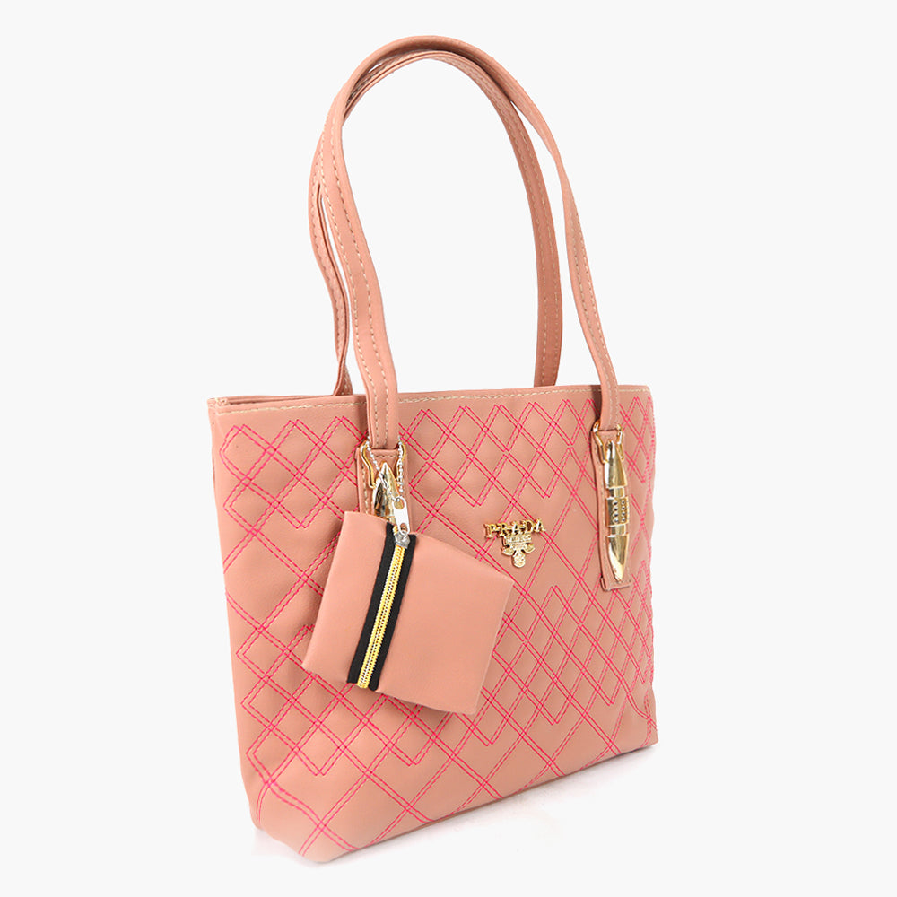 Women's Hand Bag - Tea Pink, Women Bags, Chase Value, Chase Value