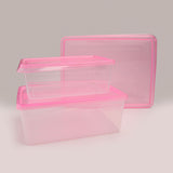 Vegi Box 3Pcs Set - Pink, Storage Boxes, Chase Value, Chase Value