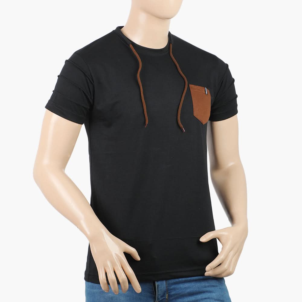 Men's Half Sleeves T-Shirt - Black, Men's T-Shirts & Polos, Chase Value, Chase Value