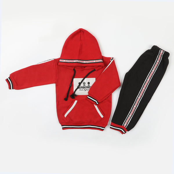 Boys Full Sleeves Pajama Suit - Red