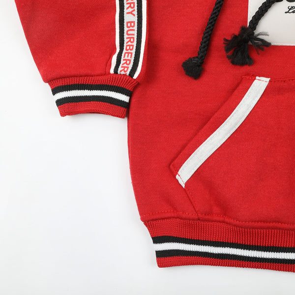 Boys Full Sleeves Pajama Suit - Red