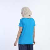 Women's Half Sleeves Printed T-shirt - Blue, Women T-Shirts & Tops, Chase Value, Chase Value