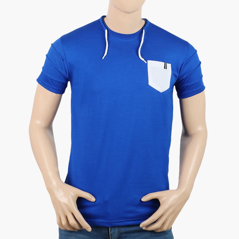 Men's Half Sleeves T-Shirt - Blue, Men's T-Shirts & Polos, Chase Value, Chase Value