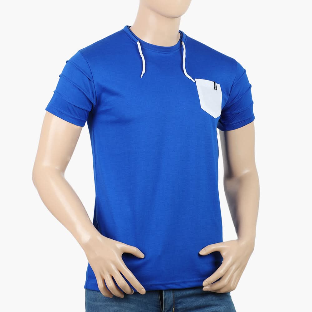 Men's Half Sleeves T-Shirt - Blue, Men's T-Shirts & Polos, Chase Value, Chase Value