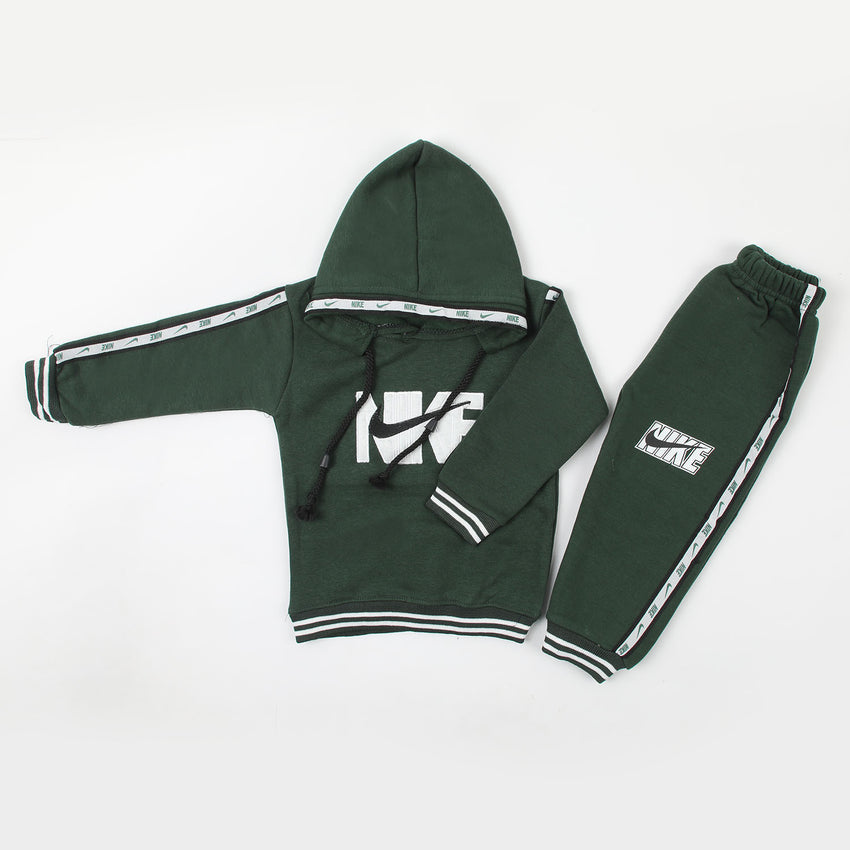 Boys Full Sleeves Pajama Suit - Green