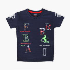 Boys Half Sleeves Suit- Navy Blue, Boys T-Shirts, Chase Value, Chase Value