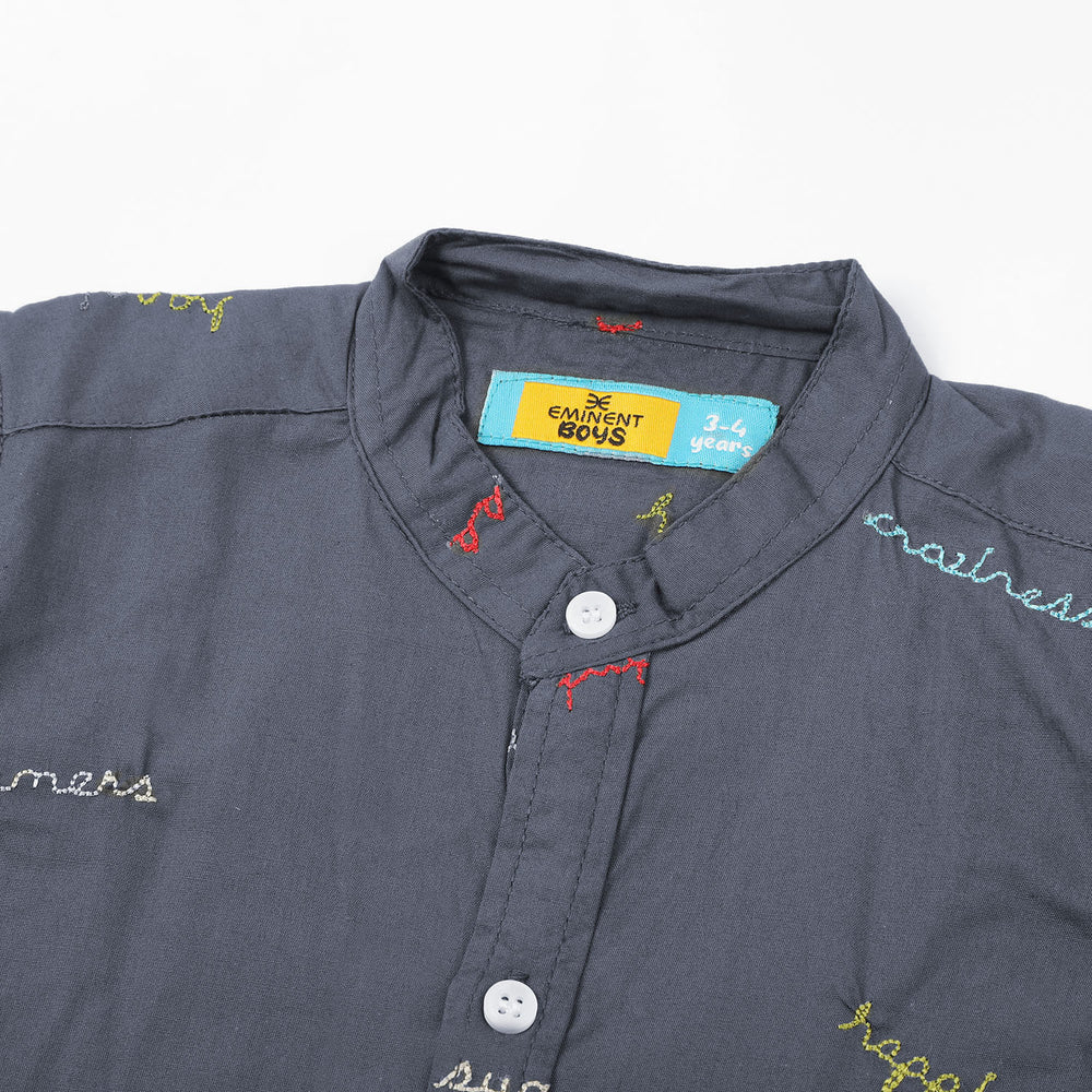 Eminent Boy Half Sleeves Casual Shirt - Dark Grey, Boys Shirts, Eminent, Chase Value