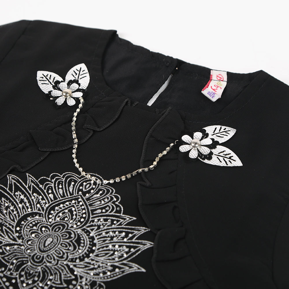 Girls Western Top - Black, Girls Tops, Chase Value, Chase Value