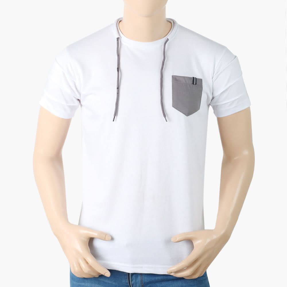 Men's Half Sleeves T-Shirt - White, Men's T-Shirts & Polos, Chase Value, Chase Value