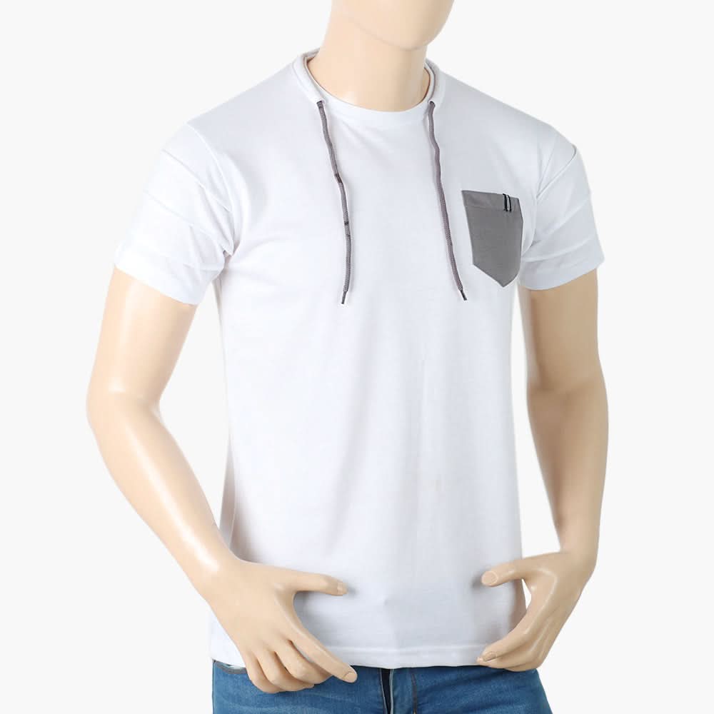 Men's Half Sleeves T-Shirt - White, Men's T-Shirts & Polos, Chase Value, Chase Value