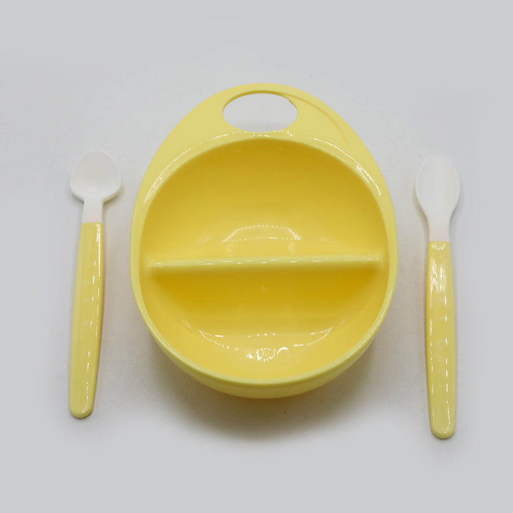 MomLove Fork & Bowel Set - Yellow, Plates & Bowls, Chase Value, Chase Value