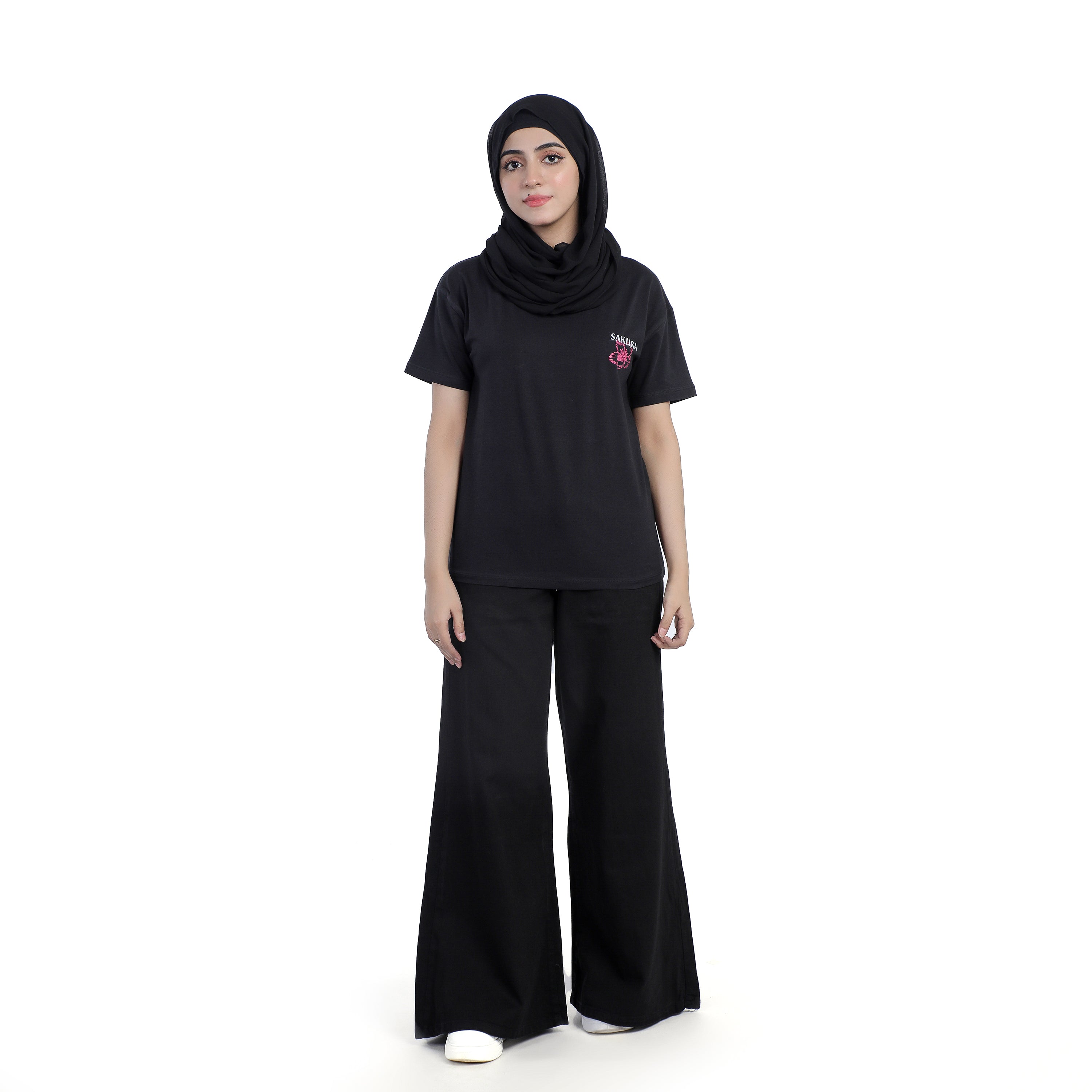 Eminent Women's Half Sleeves Printed T-Shirt - Black, Women T-Shirts & Tops, Eminent, Chase Value