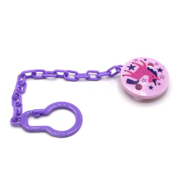 Mum Love Pacifier Chain - Purple