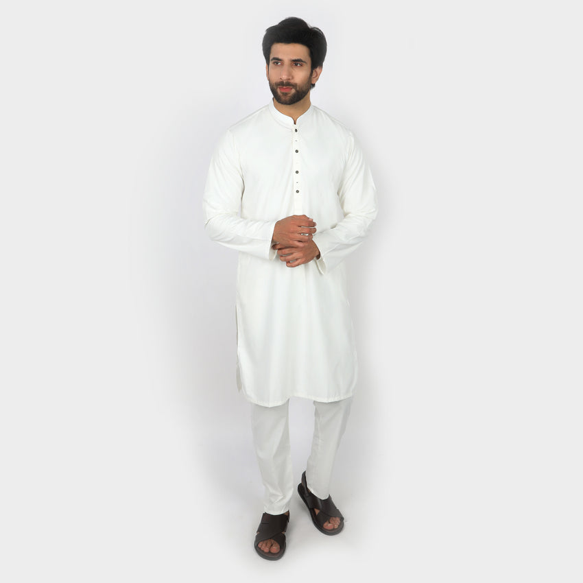 Eminent Men's Kurta Pajama Suit - Off White