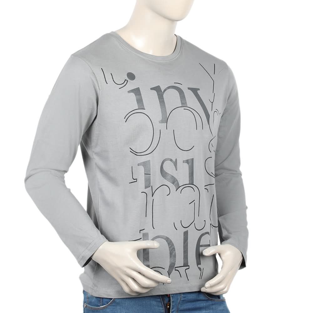 Eminent Men's Round Neck Full Sleeves T-Shirt - Frost Grey, Men's T-Shirts & Polos, Eminent, Chase Value