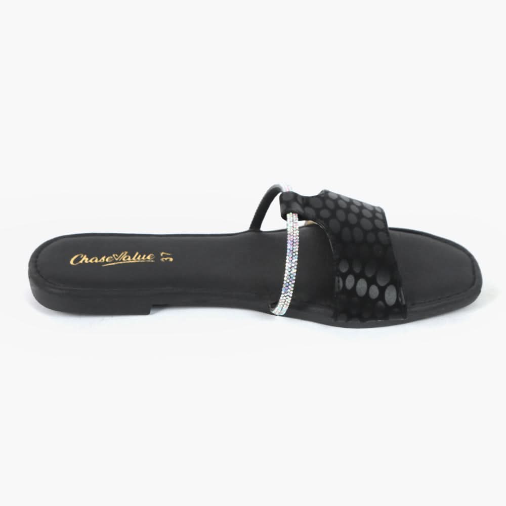 Women's Slipper - Black, Women Slippers, Chase Value, Chase Value