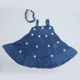 Girls Tencel Frock - Blue, Girls Frocks, Chase Value, Chase Value