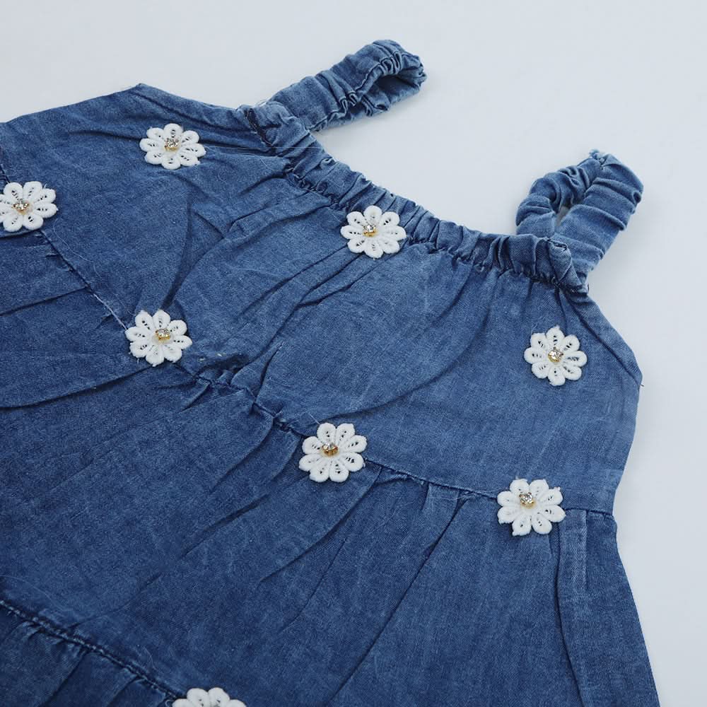 Girls Tencel Frock - Blue, Girls Frocks, Chase Value, Chase Value