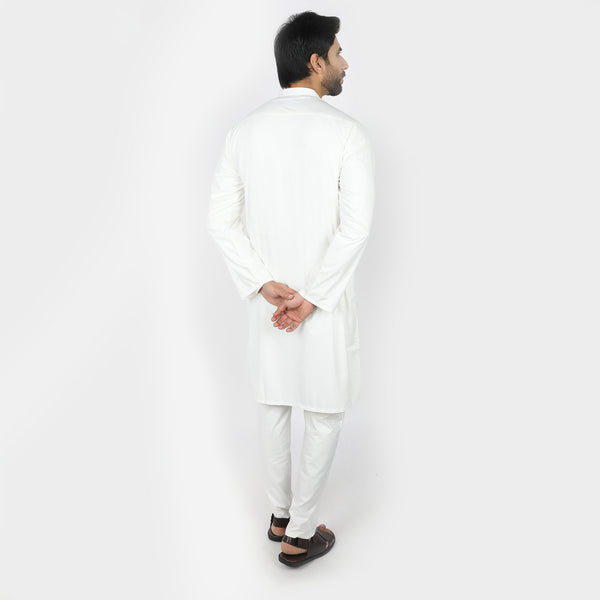 Eminent Men's Kurta Pajama Suit - Off White