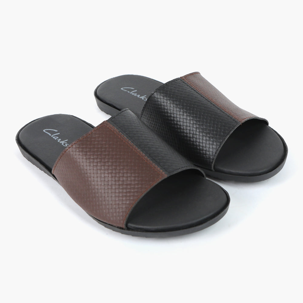 Men's Slipper - Black & Brown, Men's Slippers, Chase Value, Chase Value
