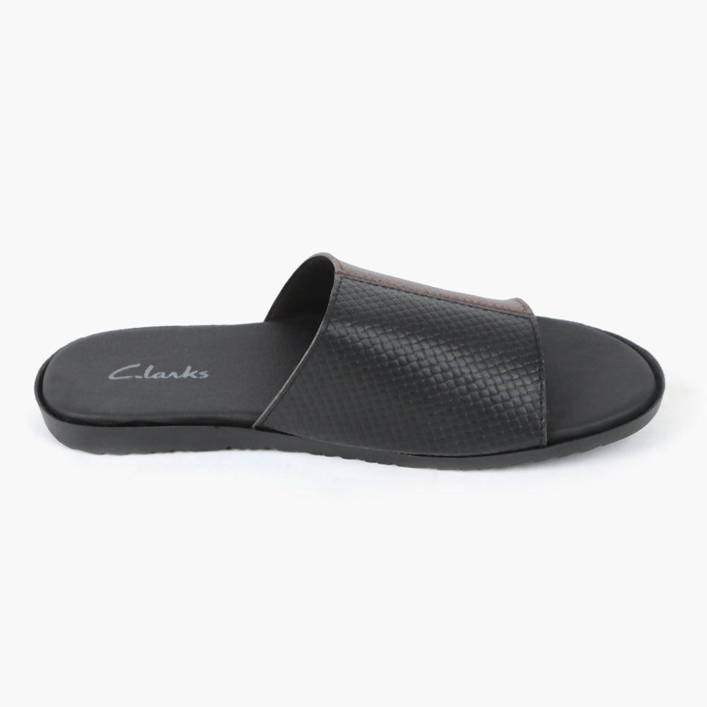 Men's Slipper - Black & Brown, Men's Slippers, Chase Value, Chase Value
