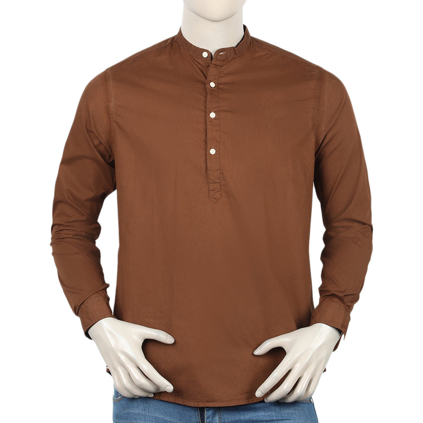 Eminent Men's Casual Plain Shirt - Coffee