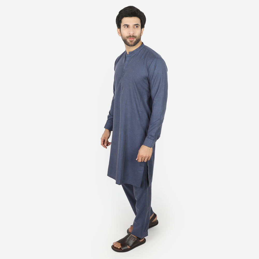 Eminent Men's Embroidered Kurta Pajama Suit - Denim Blue, Men's Shalwar Kameez, Eminent, Chase Value