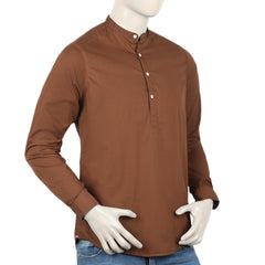 Eminent Men's Casual Plain Shirt - Coffee