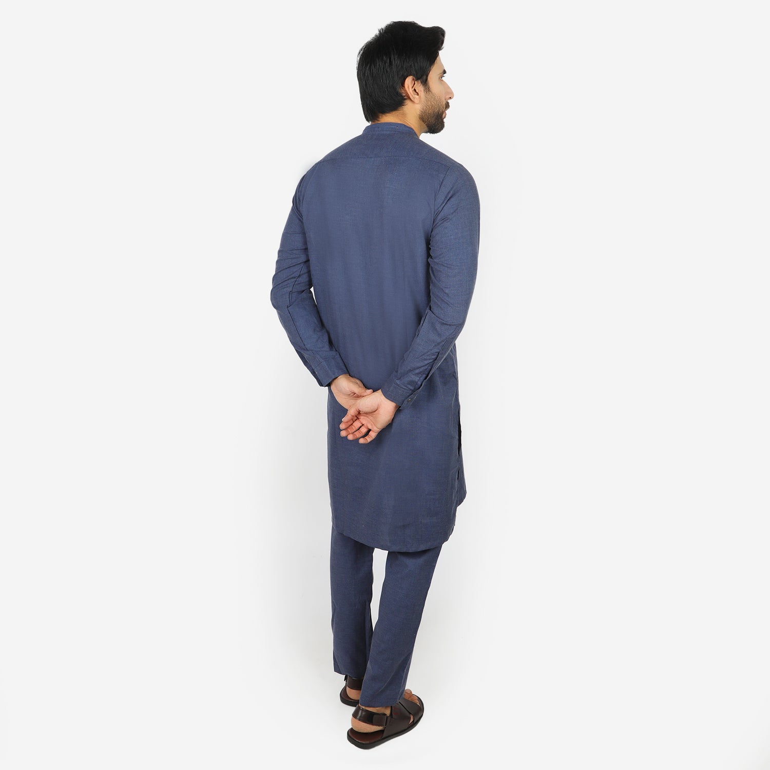 Eminent Men's Embroidered Kurta Pajama Suit - Denim Blue, Men's Shalwar Kameez, Eminent, Chase Value