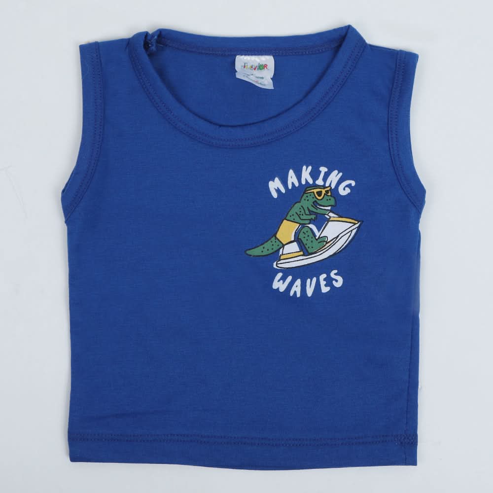 Newborn Boys Sando T-Shirt - Blue, Newborn Boys Shirts & T-Shirts, Chase Value, Chase Value