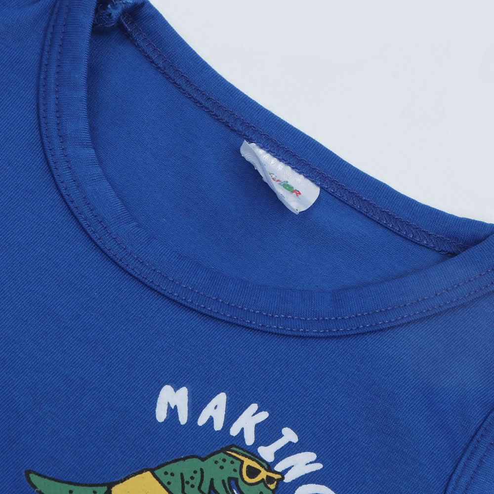 Newborn Boys Sando T-Shirt - Blue, Newborn Boys Shirts & T-Shirts, Chase Value, Chase Value