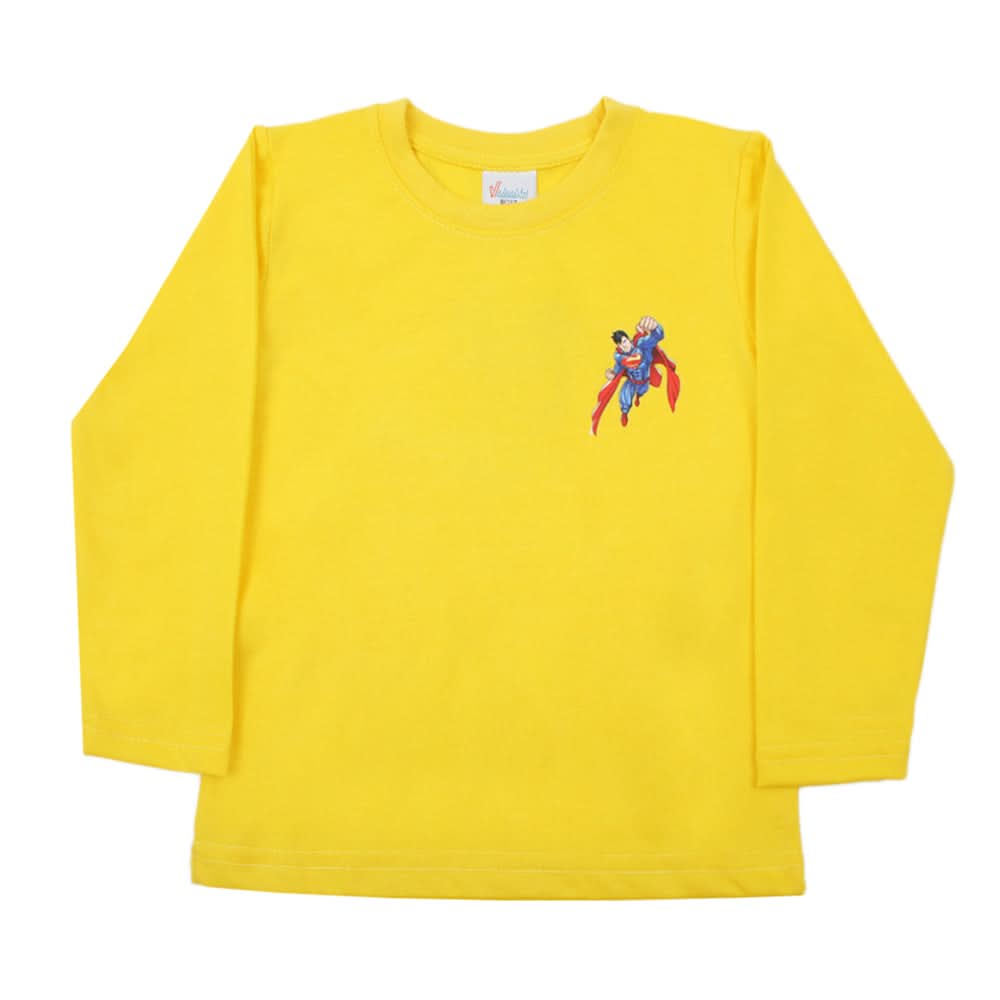 Boys Full Sleeves T-Shirt - Yellow, Boys T-Shirts, Chase Value, Chase Value