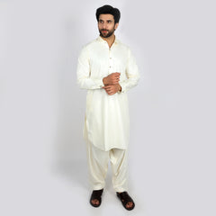 Eminent Men's Kameez Shalwar Suit - Cream