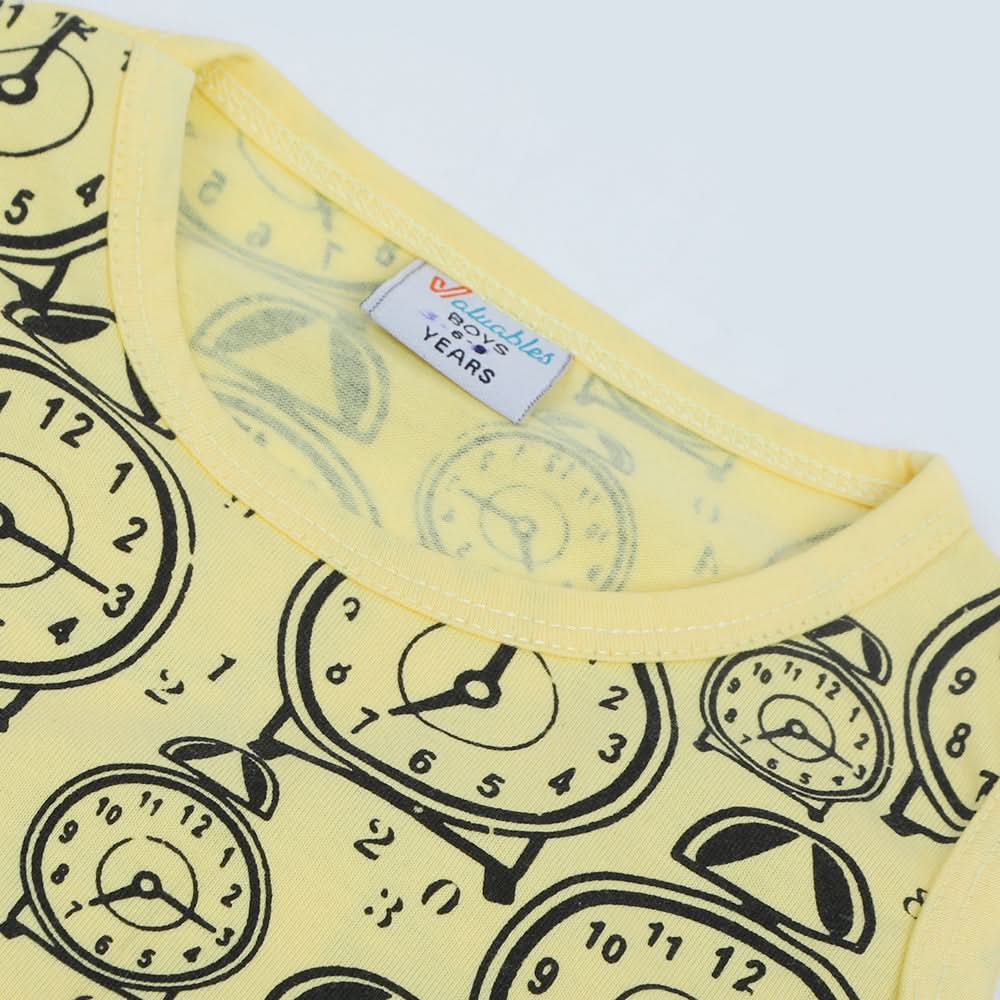 Newborn Boys Sando T-Shirt - Yellow, Newborn Boys Shirts & T-Shirts, Chase Value, Chase Value