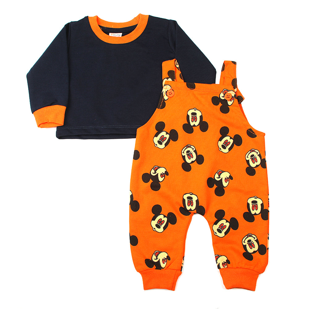 Newborn Girls Full Sleeves Romper Suit - Orange, Newborn Girls Rompers, Chase Value, Chase Value