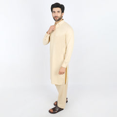 Men's Fancy Shalwar Suit - Beige