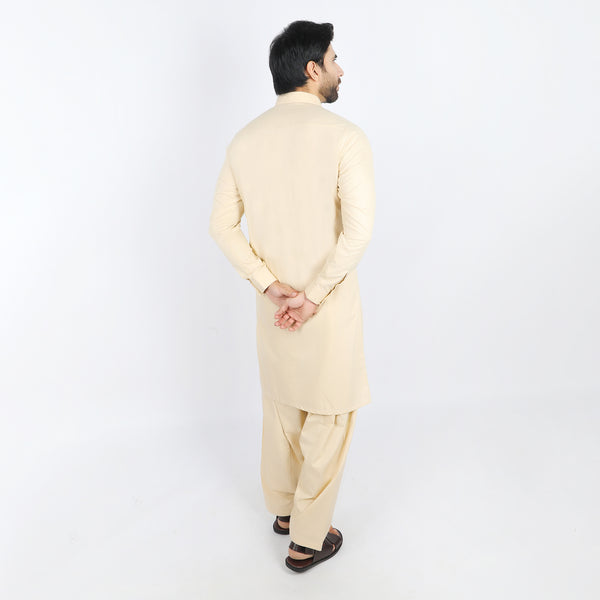 Men's Fancy Shalwar Suit - Beige