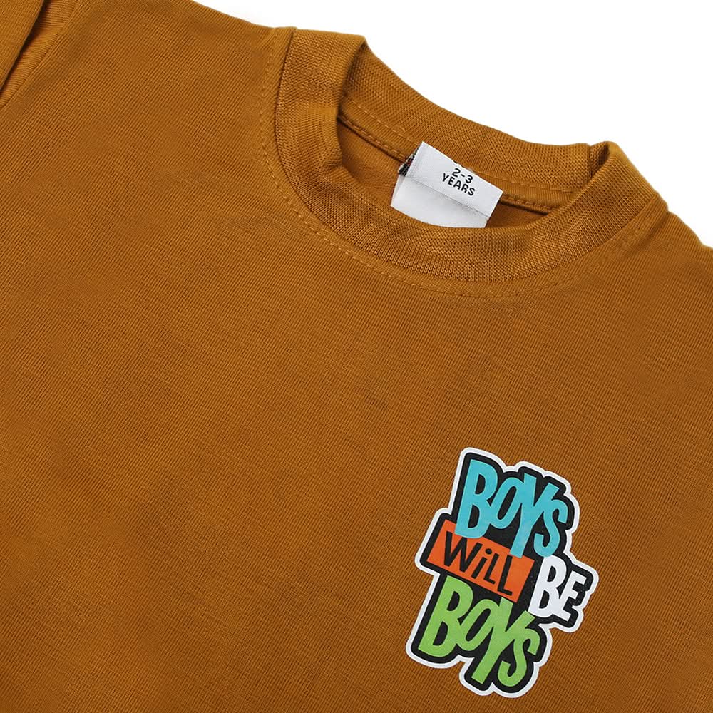Boys Full Sleeves T-Shirt - Mustard, Boys T-Shirts, Chase Value, Chase Value