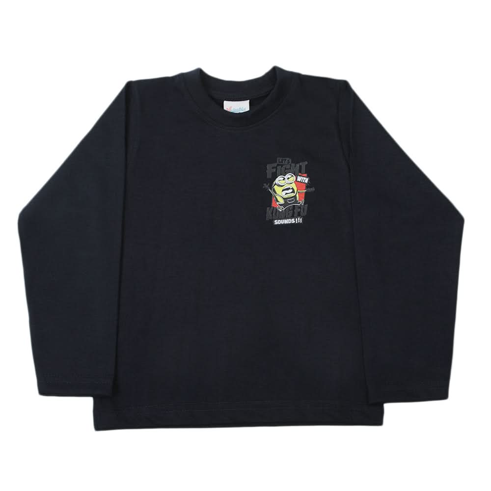 Boys Full Sleeves T-Shirt - Navy Blue, Boys T-Shirts, Chase Value, Chase Value