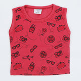Newborn Boys Sando T-Shirt - Tea Pink, Newborn Boys Shirts & T-Shirts, Chase Value, Chase Value