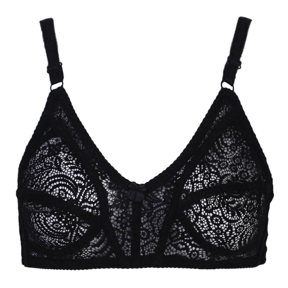 Women's Embroidered Bra - Black, Women Bras, Chase Value, Chase Value