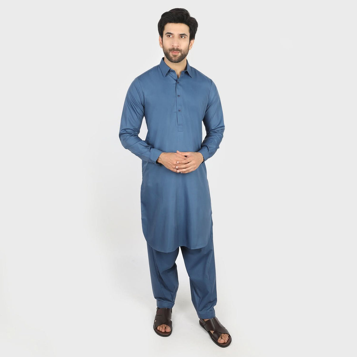 Men's Stitched Shalwar Suit - Royal Blue, Men's Shalwar Kameez, Chase Value, Chase Value