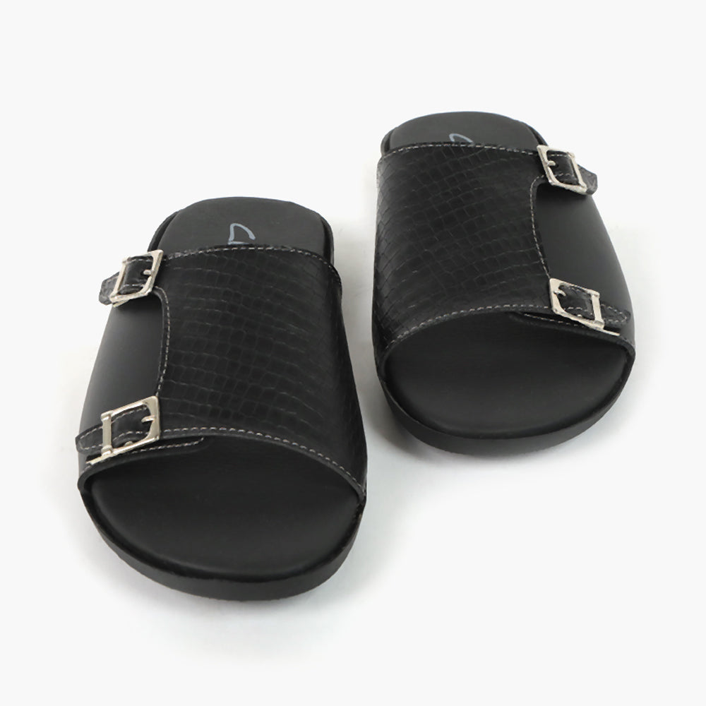 Men's Slipper - Black, Men's Slippers, Chase Value, Chase Value
