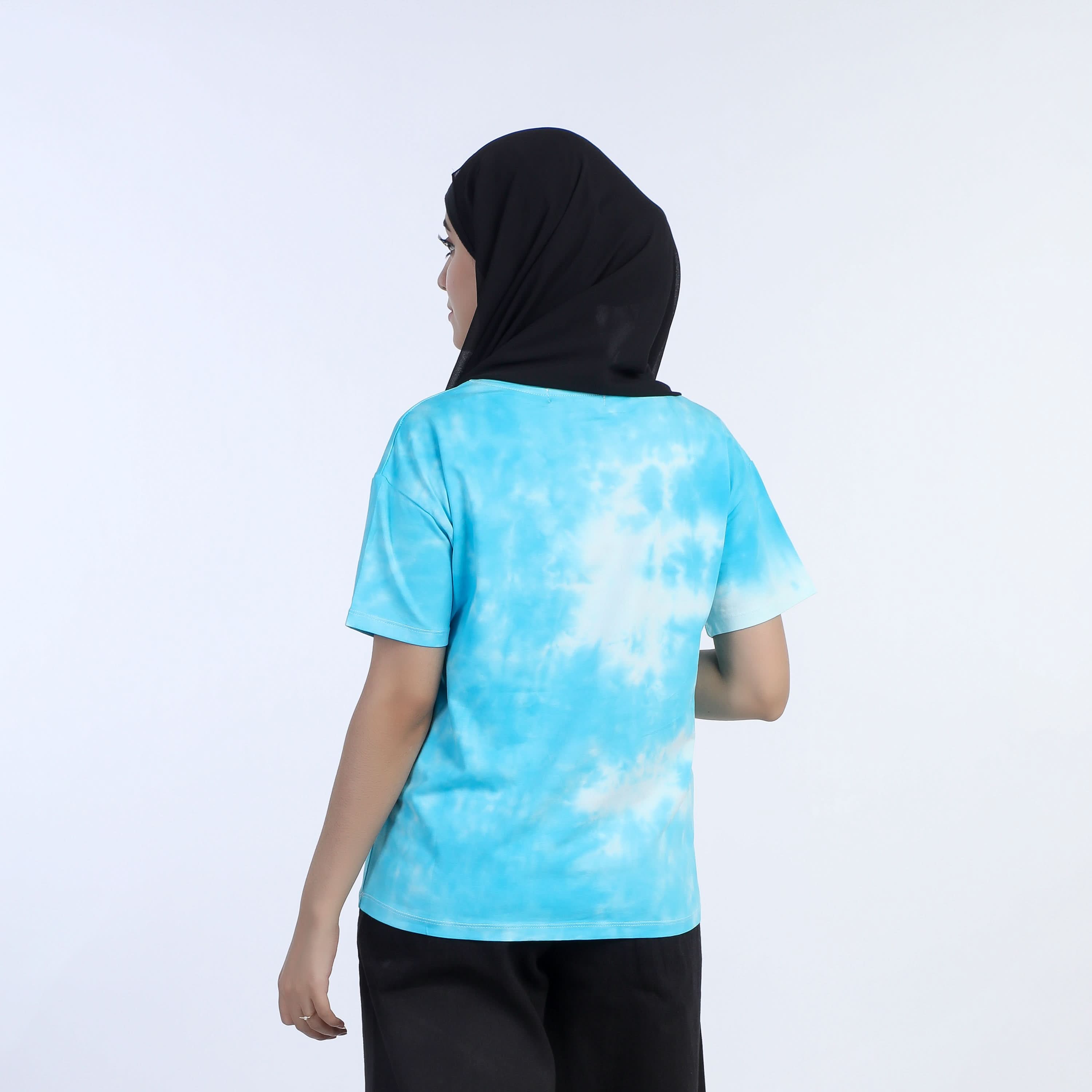 Eminent Women's Half Sleeves Printed T-Shirt - Aqua, Women T-Shirts & Tops, Eminent, Chase Value