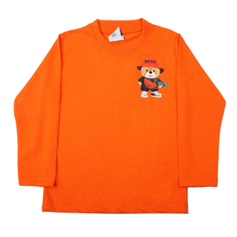 Boys Full Sleeves T-Shirt - Orange, Boys T-Shirts, Chase Value, Chase Value