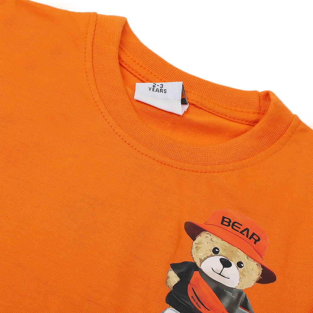 Boys Full Sleeves T-Shirt - Orange, Boys T-Shirts, Chase Value, Chase Value