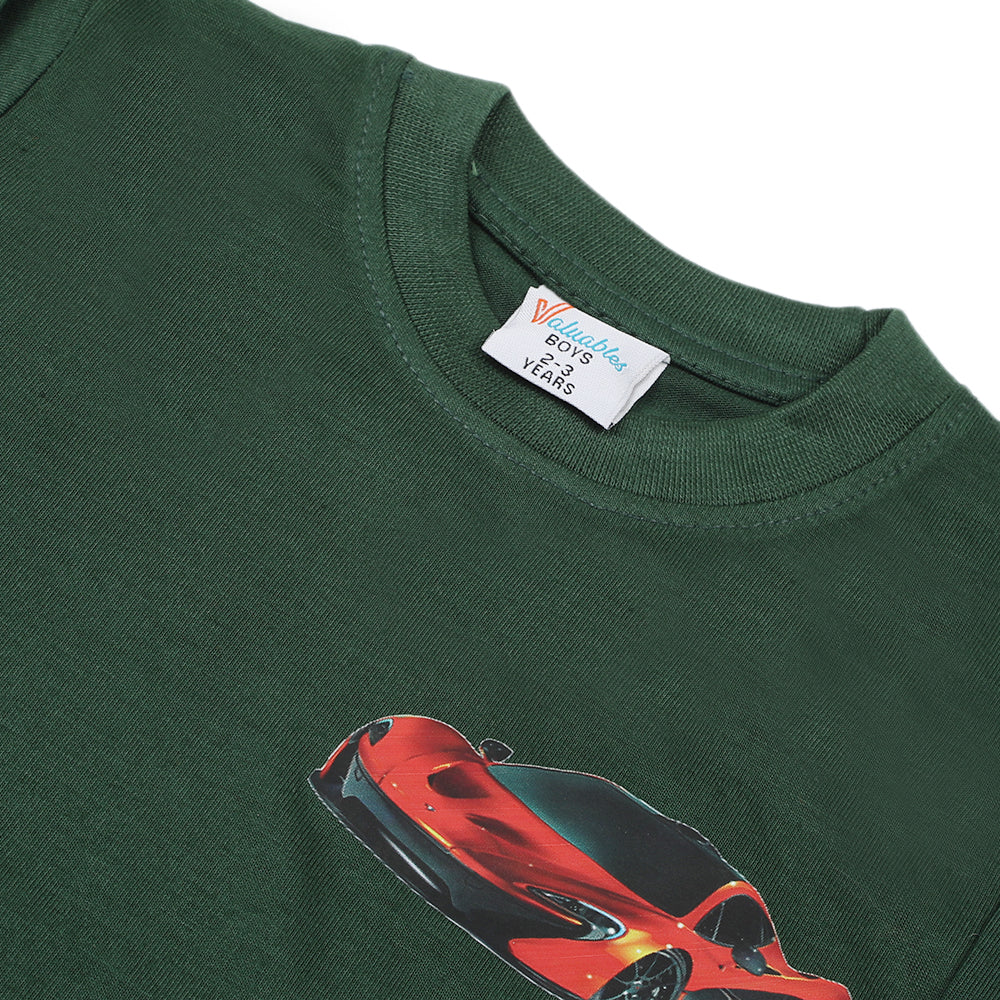 Boys Full Sleeves T-Shirt - Green, Boys T-Shirts, Chase Value, Chase Value