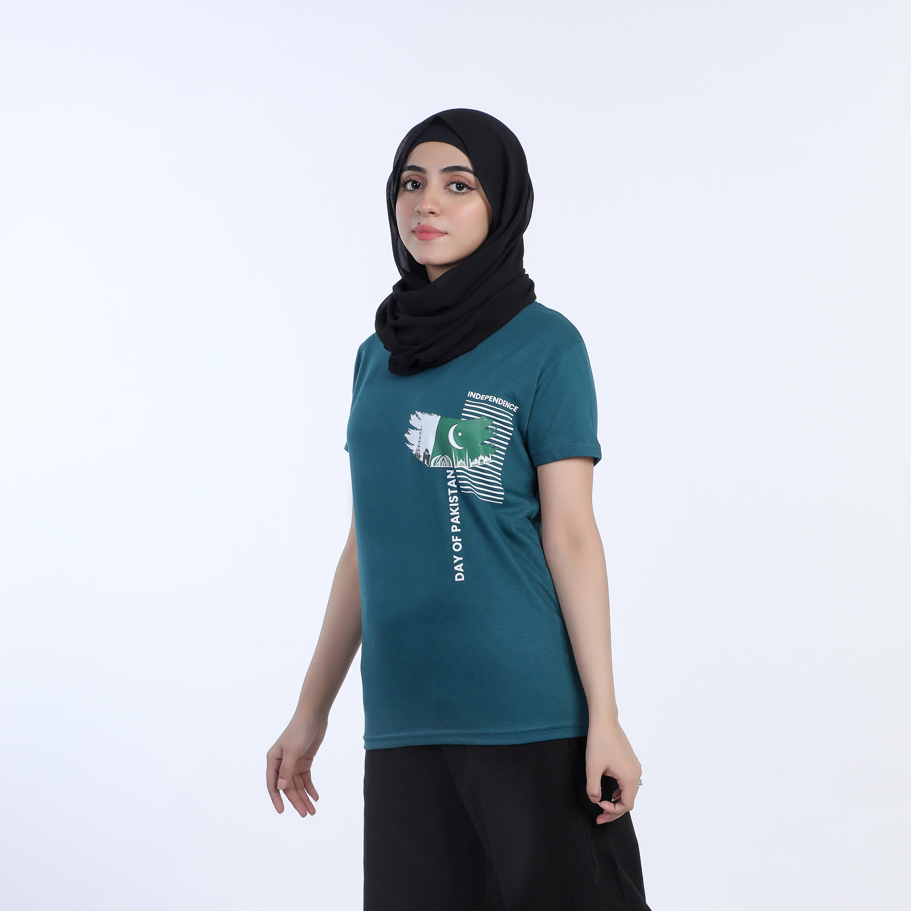 Eminent Women's Printed Half Sleeves T-Shirt - Green, Women T-Shirts & Tops, Eminent, Chase Value