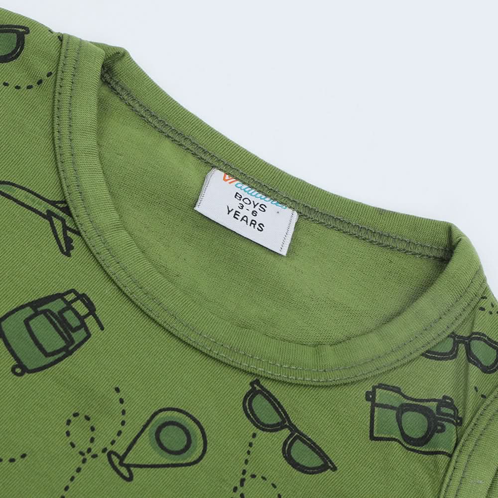 Newborn Boys Sando T-Shirt - Olive Green, Newborn Boys Shirts & T-Shirts, Chase Value, Chase Value